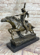 Arabian Arab Warrior on Horseback Bronze Sculpture