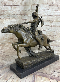 Arabian Arab Warrior on Horseback Bronze Sculpture
