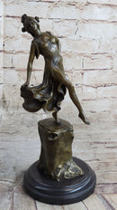 Handmade Detailed Collector Collectible Dancer by Vallet Bronze Sculpture Home