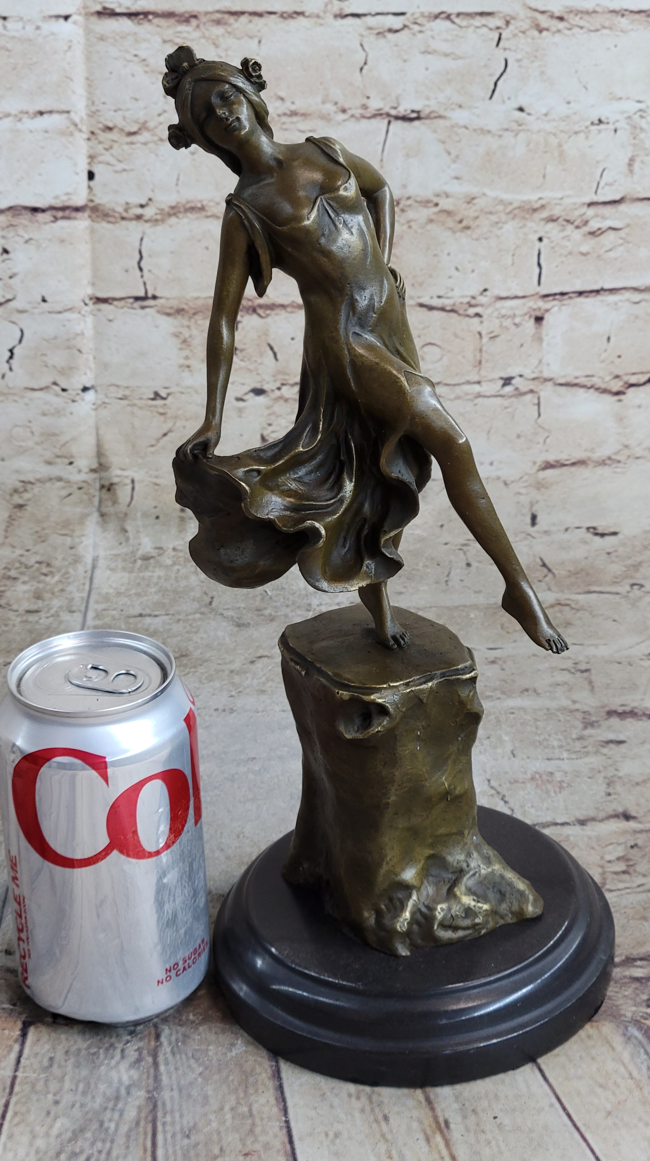 Handmade Detailed Collector Collectible Dancer by Vallet Bronze Sculpture Home