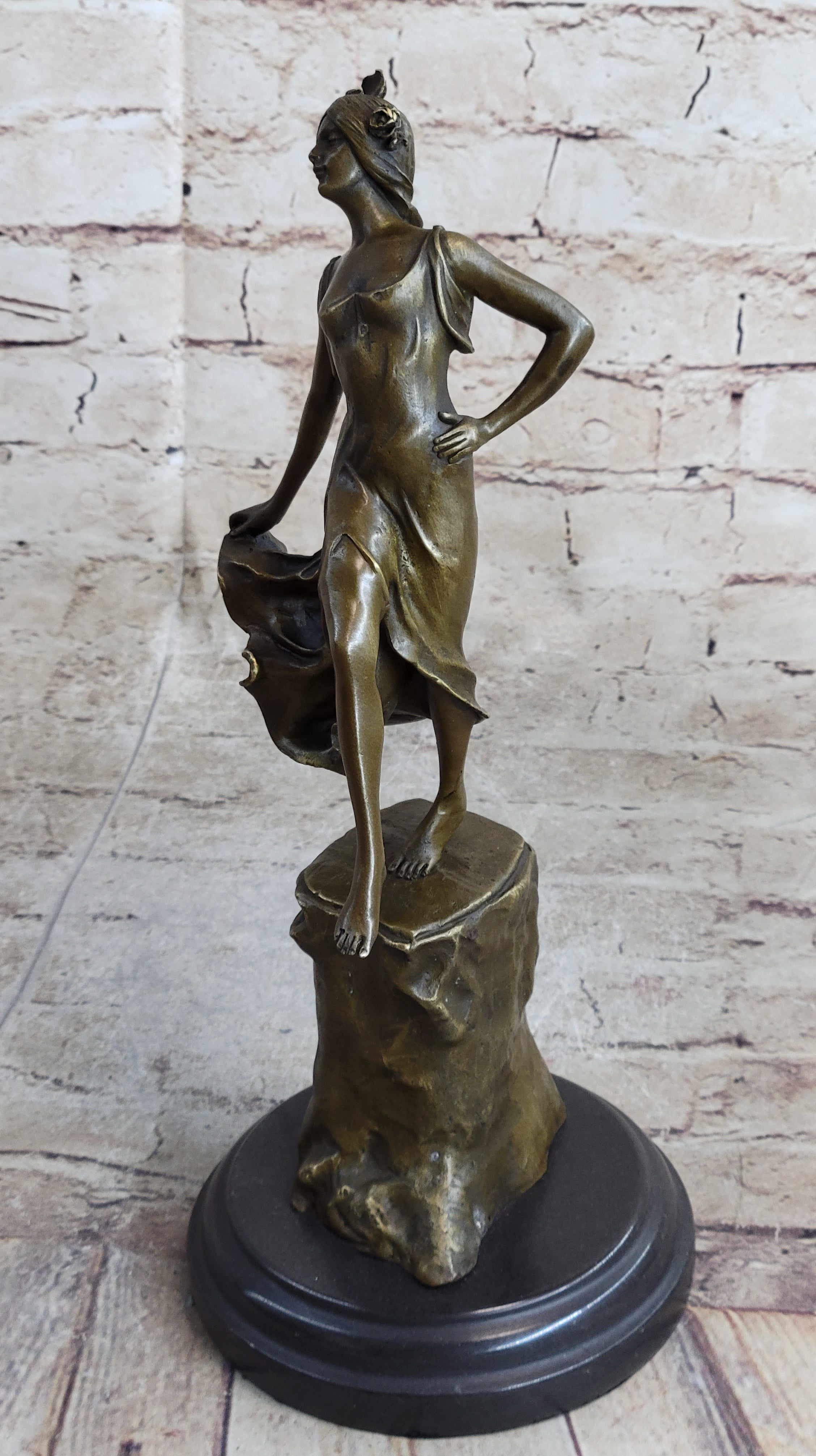 Handmade Detailed Collector Collectible Dancer by Vallet Bronze Sculpture Home