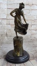 Handmade Detailed Collector Collectible Dancer by Vallet Bronze Sculpture Home
