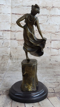 Handmade Detailed Collector Collectible Dancer by Vallet Bronze Sculpture Home