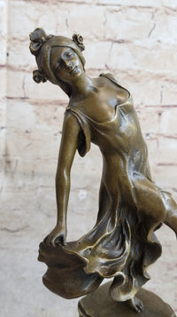 Handmade Detailed Collector Collectible Dancer by Vallet Bronze Sculpture Home