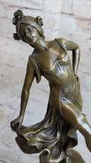 Handmade Detailed Collector Collectible Dancer by Vallet Bronze Sculpture Home