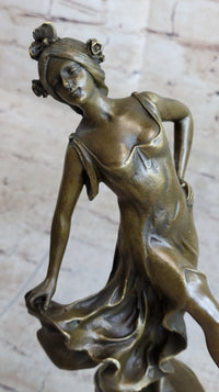 Handmade Detailed Collector Collectible Dancer by Vallet Bronze Sculpture Home