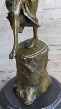 Handmade Detailed Collector Collectible Dancer by Vallet Bronze Sculpture Home