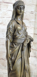 Greek Goddess Bronze Sculpture Marble Base Art Deco