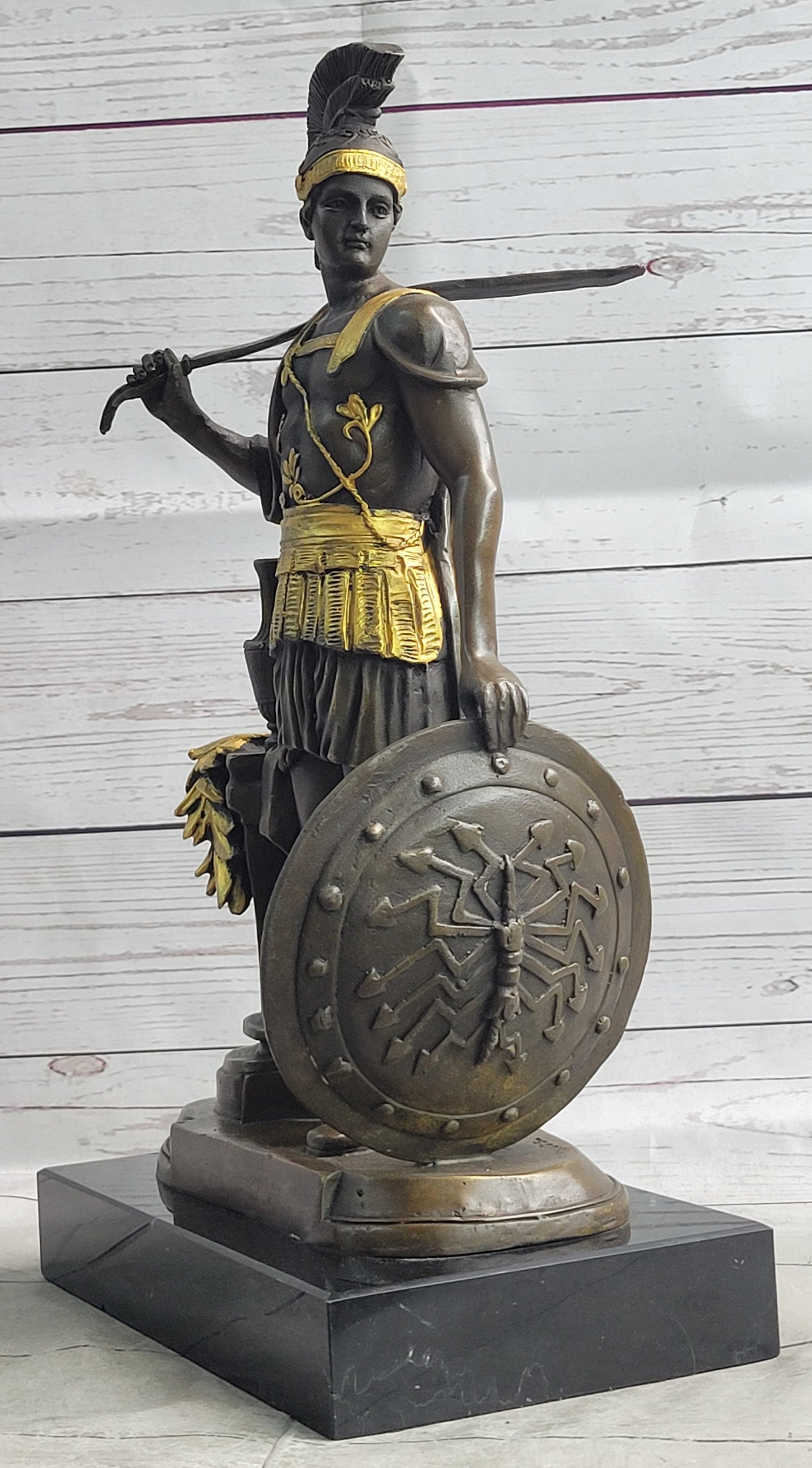 Greek Warrior Hero Odysseus Achilles Leonidas Bronze Sculpture