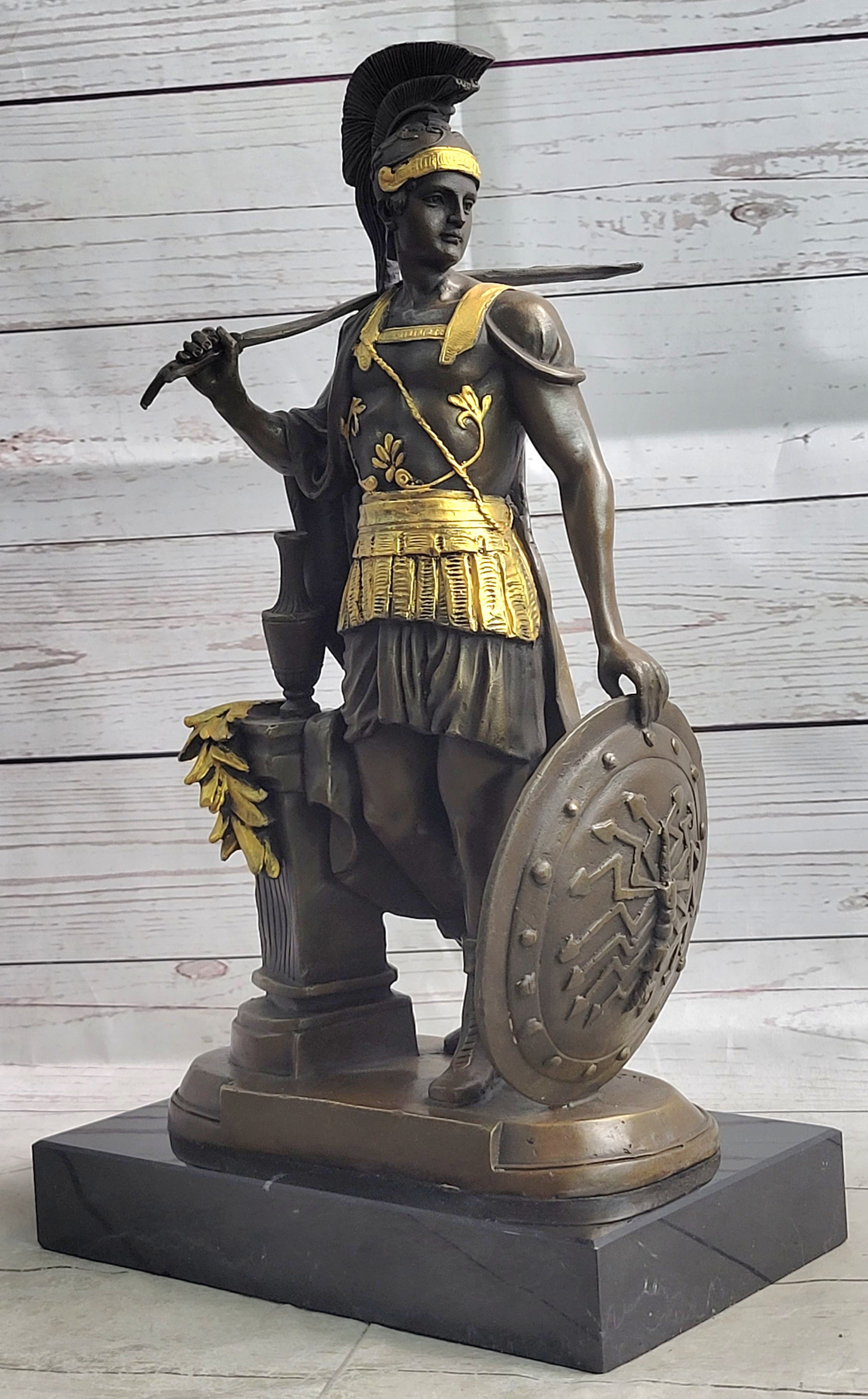 Greek Warrior Hero Odysseus Achilles Leonidas Bronze Sculpture