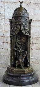 Peeping Ali Arabian Turkish Harem Bronze Statue Sculpture Figure Nude 14" x 6"