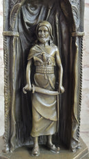 Peeping Ali Arabian Turkish Harem Bronze Statue Sculpture Figure Nude 14" x 6"