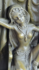 Peeping Ali Arabian Turkish Harem Bronze Statue Sculpture Figure Nude 14" x 6"