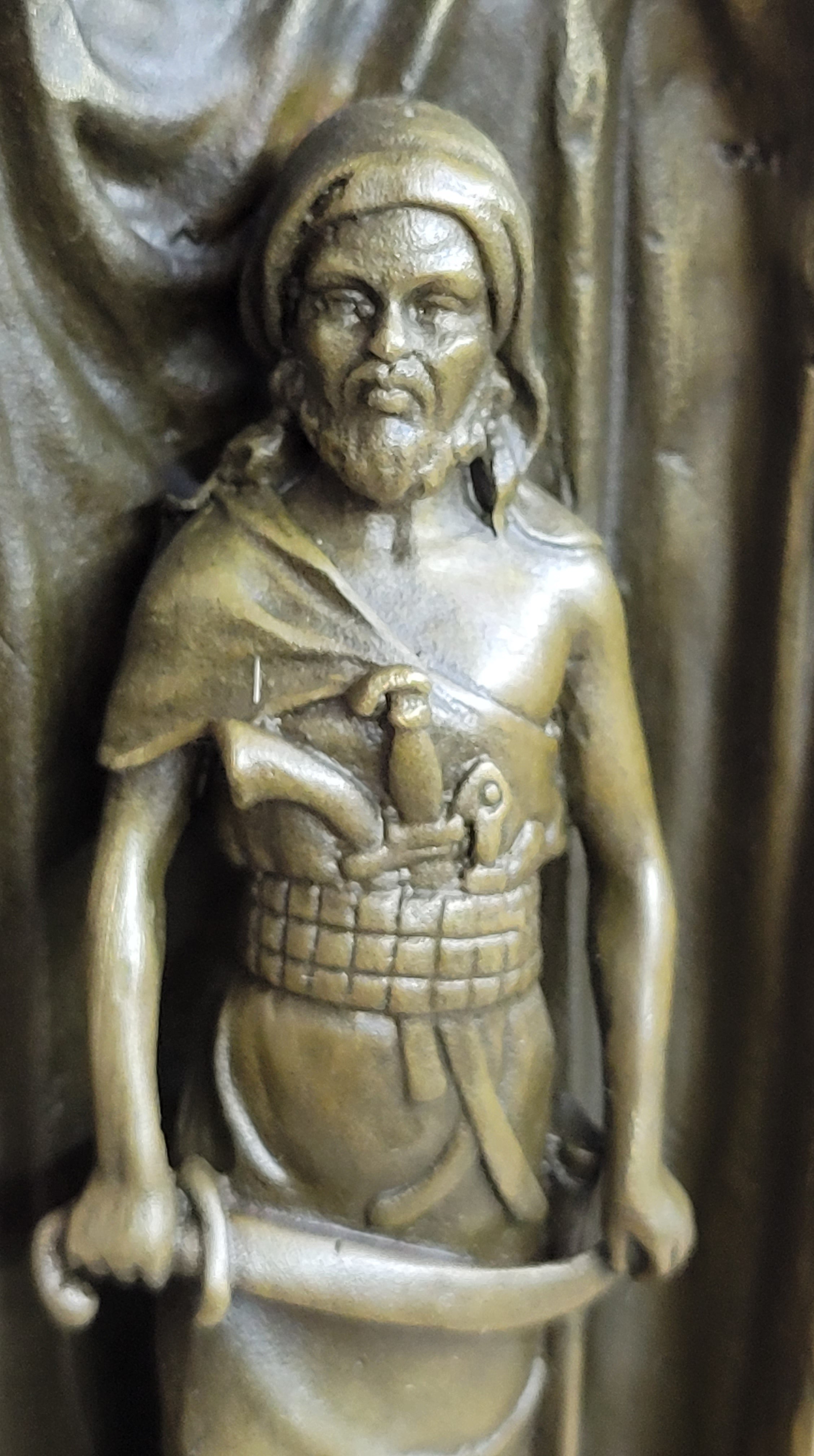 Peeping Ali Arabian Turkish Harem Bronze Statue Sculpture Figure Nude 14" x 6"