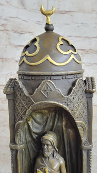 Peeping Ali Arabic Turkish Harem Bronze by Franz Bergman 14" X 8"