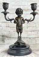 Aldo Vitaleh Candle Holder Candelabrum Satyr Bronze