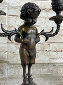 Aldo Vitaleh Candle Holder Candelabrum Satyr Bronze