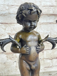 Aldo Vitaleh Candle Holder Candelabrum Satyr Bronze