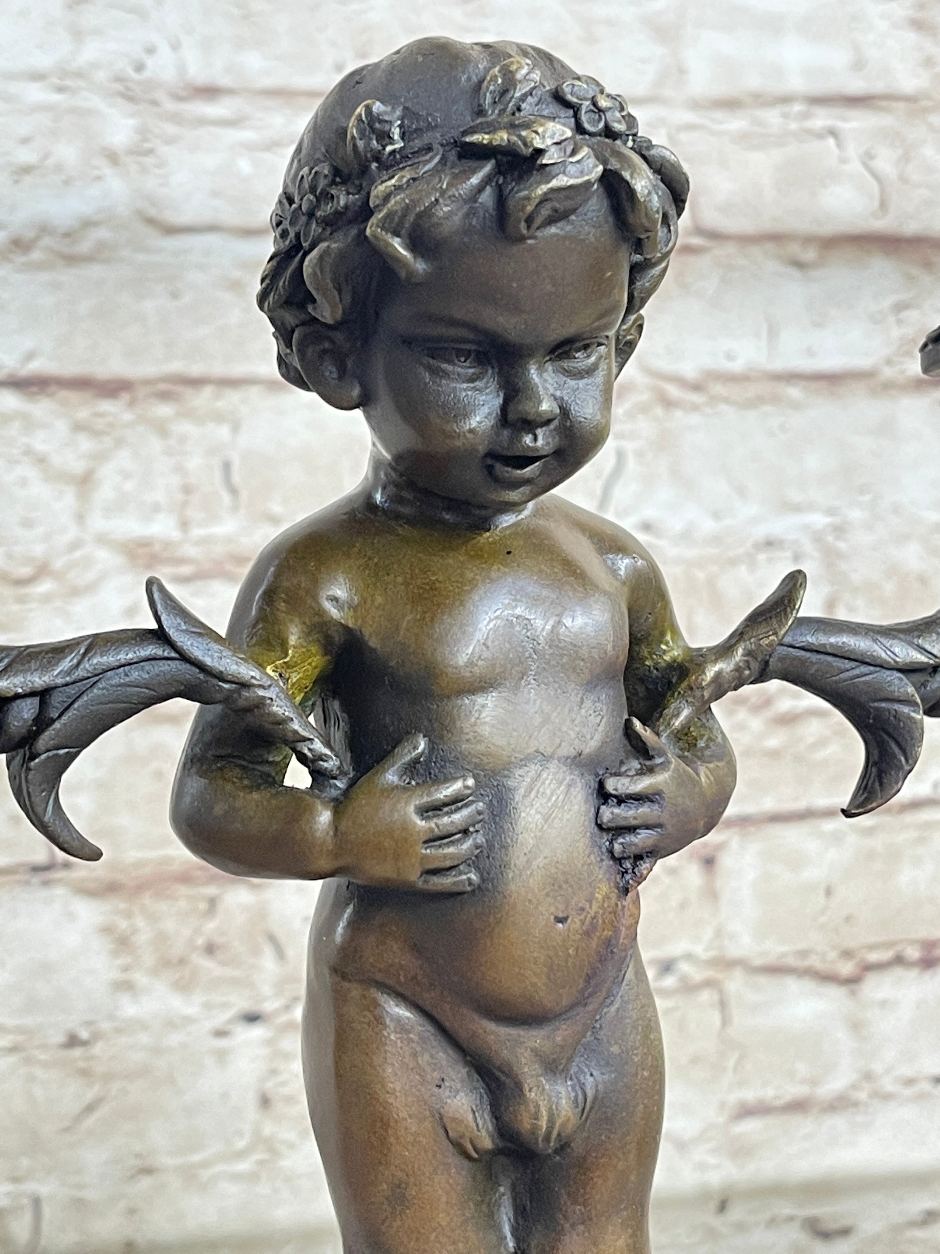 Aldo Vitaleh Candle Holder Candelabrum Satyr Bronze