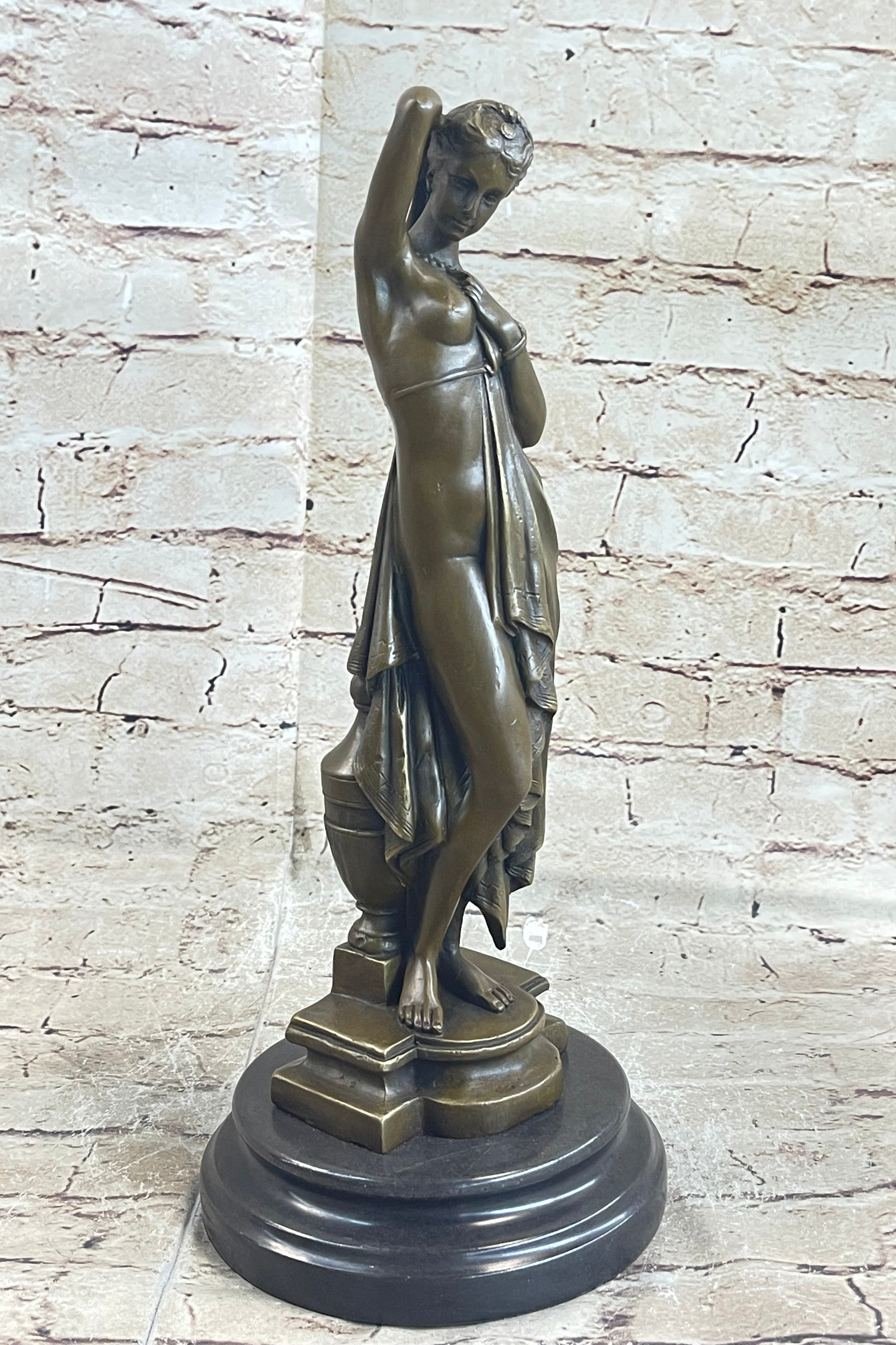 Phryne 100% Solid Bronze Sculpture Marble Base