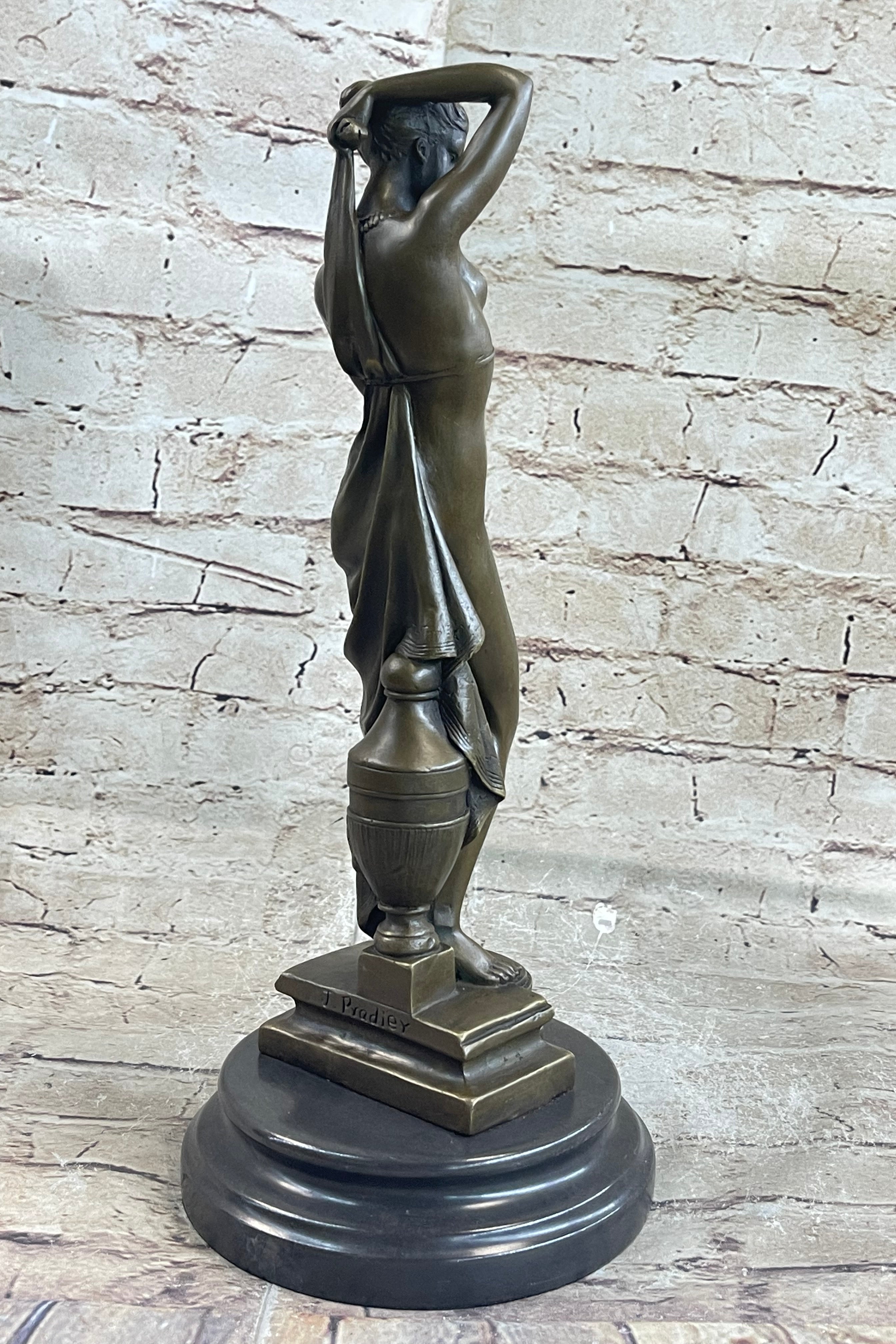 Phryne 100% Solid Bronze Sculpture Marble Base