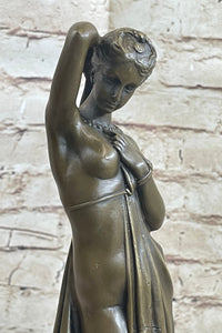 Phryne 100% Solid Bronze Sculpture Marble Base