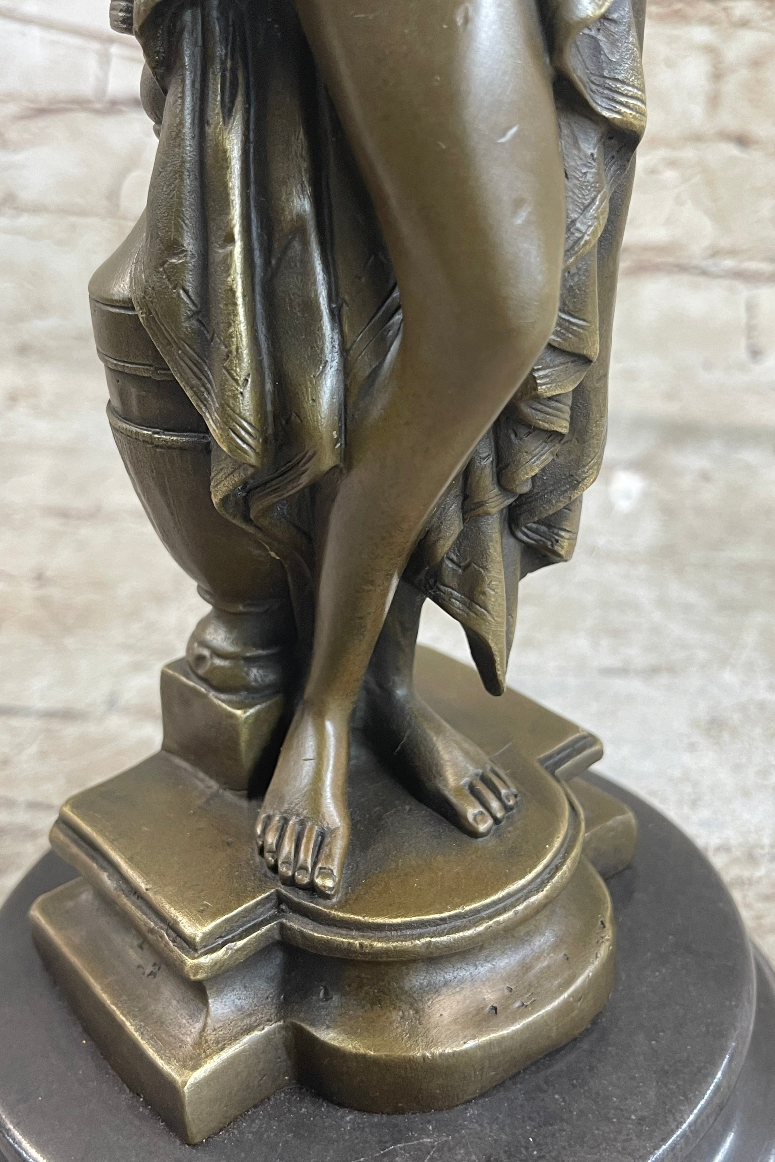 Phryne 100% Solid Bronze Sculpture Marble Base