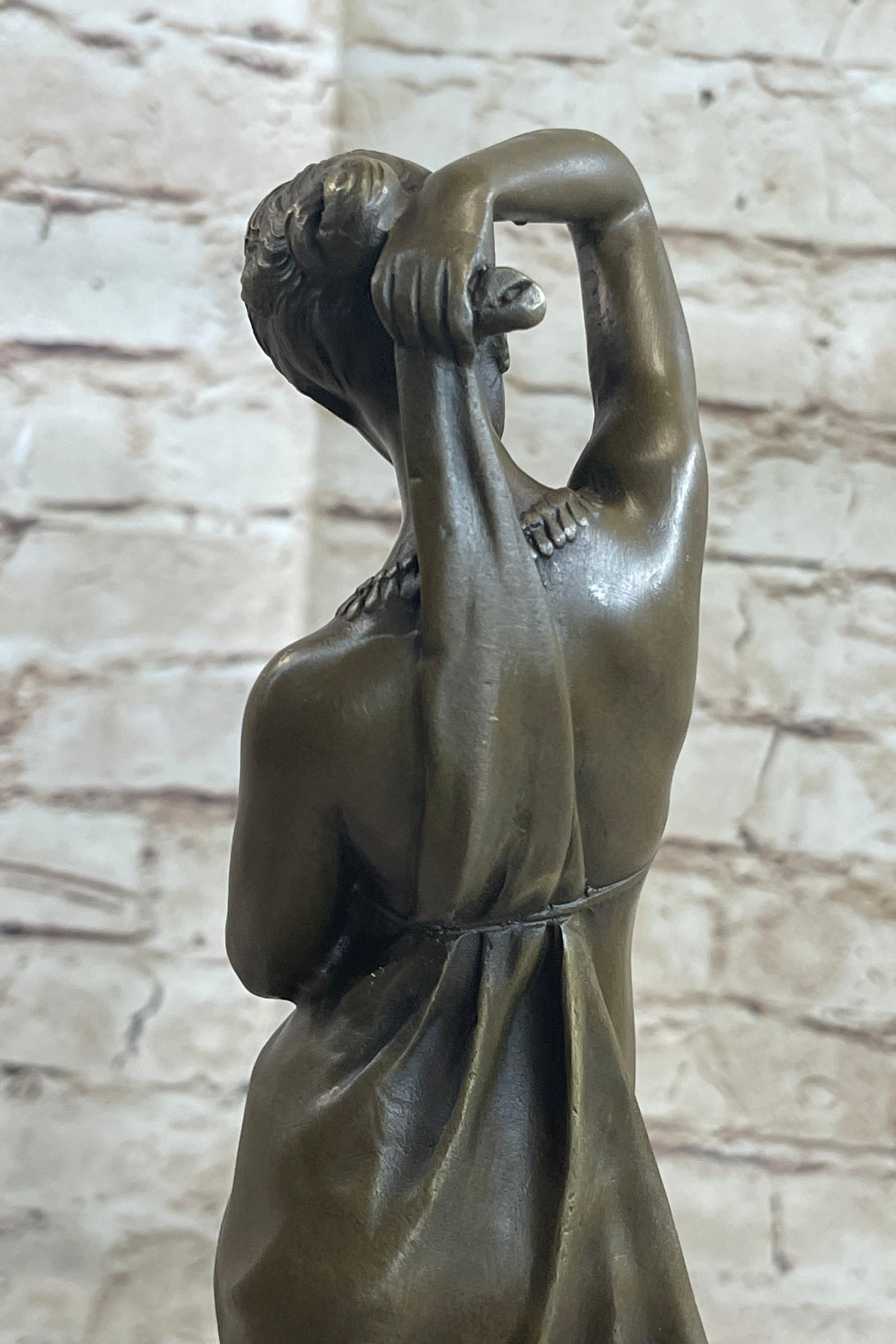 Phryne 100% Solid Bronze Sculpture Marble Base