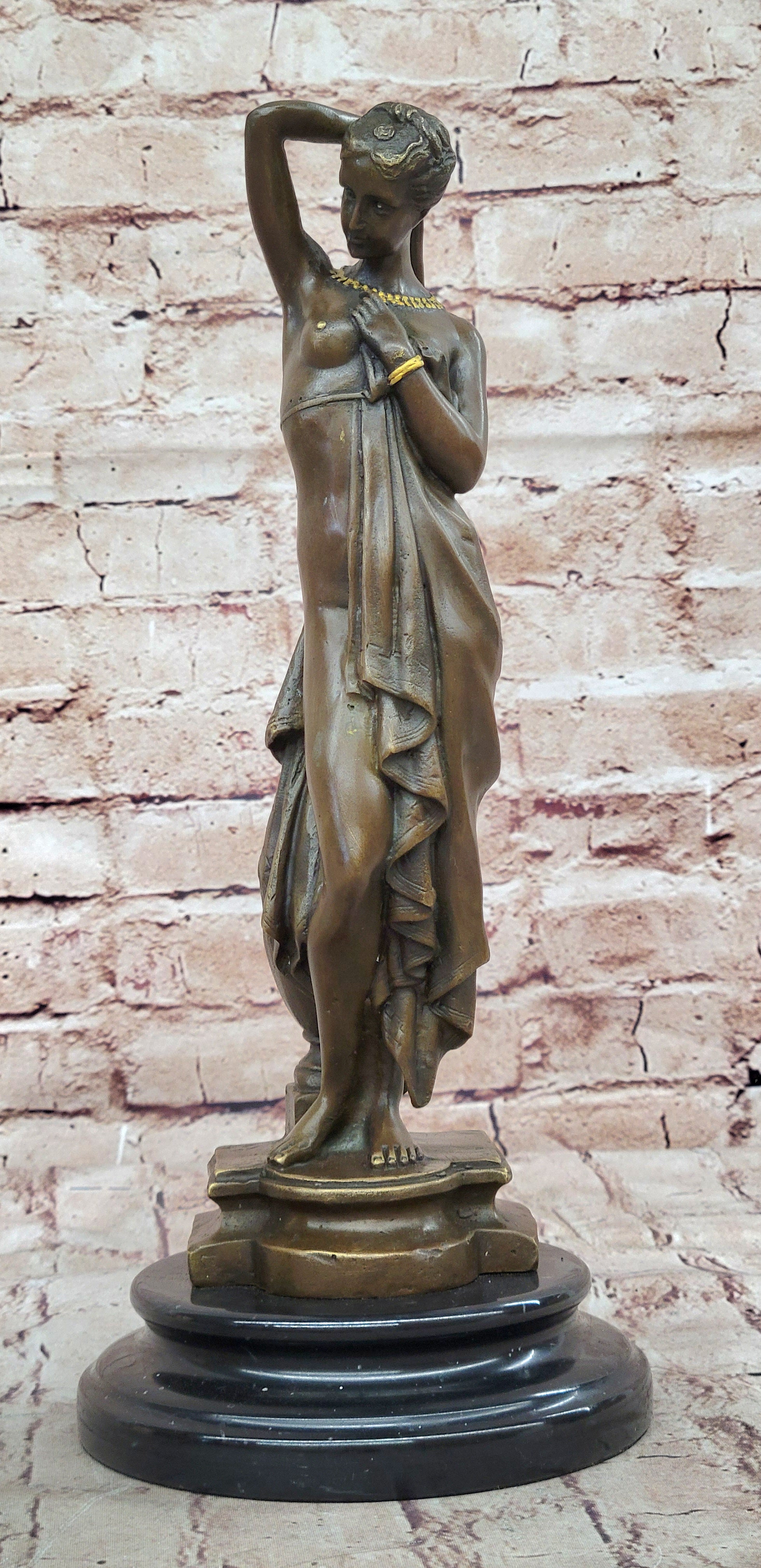 PHRYNE by Pradier - Hot Cast Bronze Antique Reproduction Sculpture Statue Nude Figure