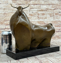 Mid Century Botero Bull 100% Bronze Sculpture Artwork