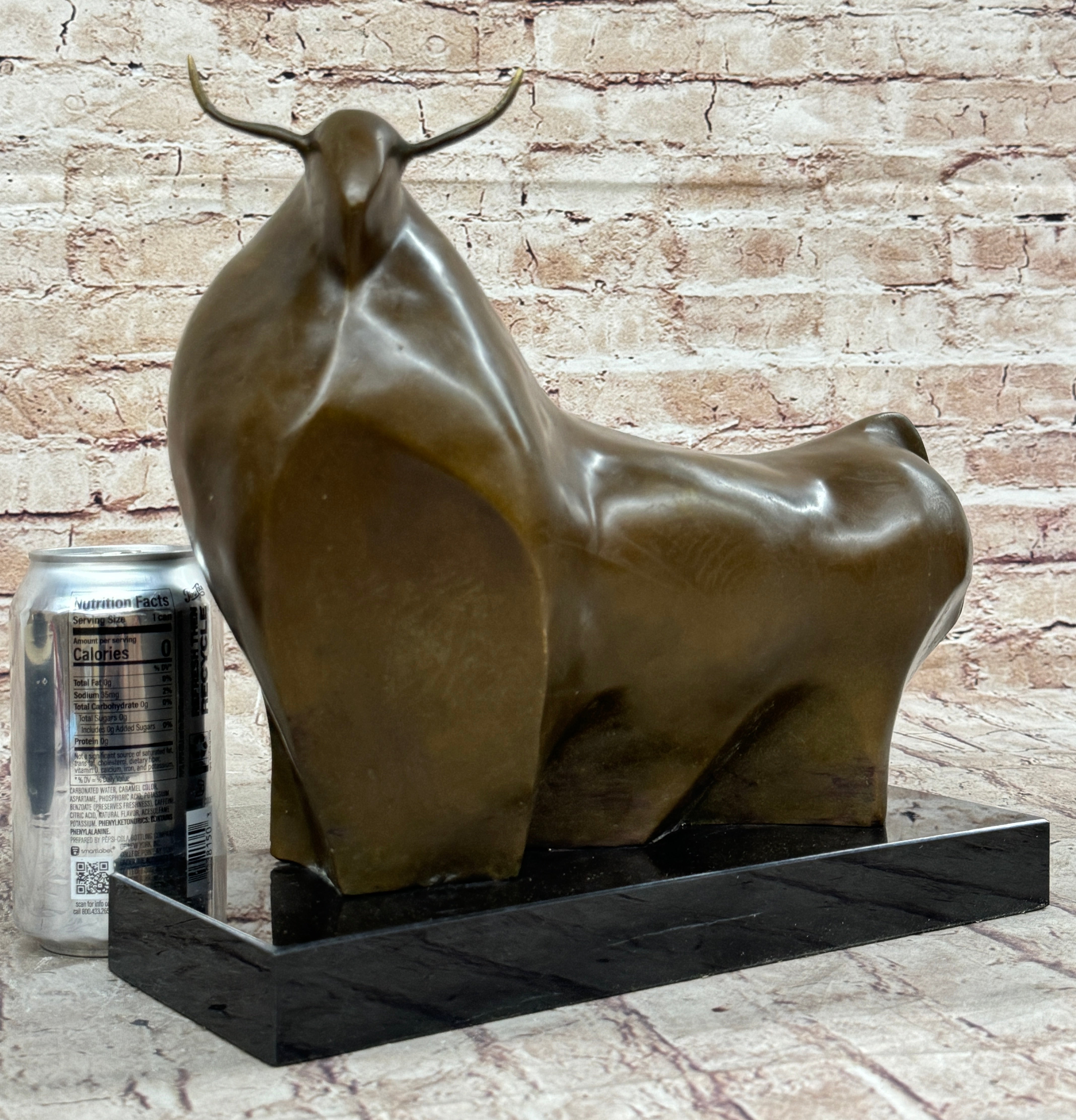 Mid Century Botero Bull 100% Bronze Sculpture Artwork