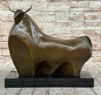 Mid Century Botero Bull 100% Bronze Sculpture Artwork