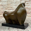 Mid Century Botero Bull 100% Bronze Sculpture Artwork