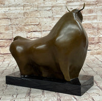 Mid Century Botero Bull 100% Bronze Sculpture Artwork