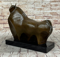 Mid Century Botero Bull 100% Bronze Sculpture Artwork