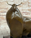 Mid Century Botero Bull 100% Bronze Sculpture Artwork