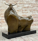 Mid Century Botero Bull 100% Bronze Sculpture Artwork