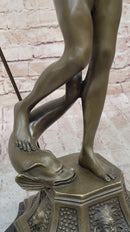 Atlantis Poseidon Neptune Sea Greek God Bronze Marble Base