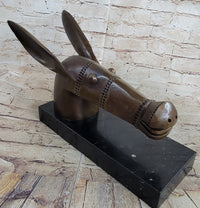 Pablo Picasso Donkey Bronze Sculpture on Marble Base 10" x 18"