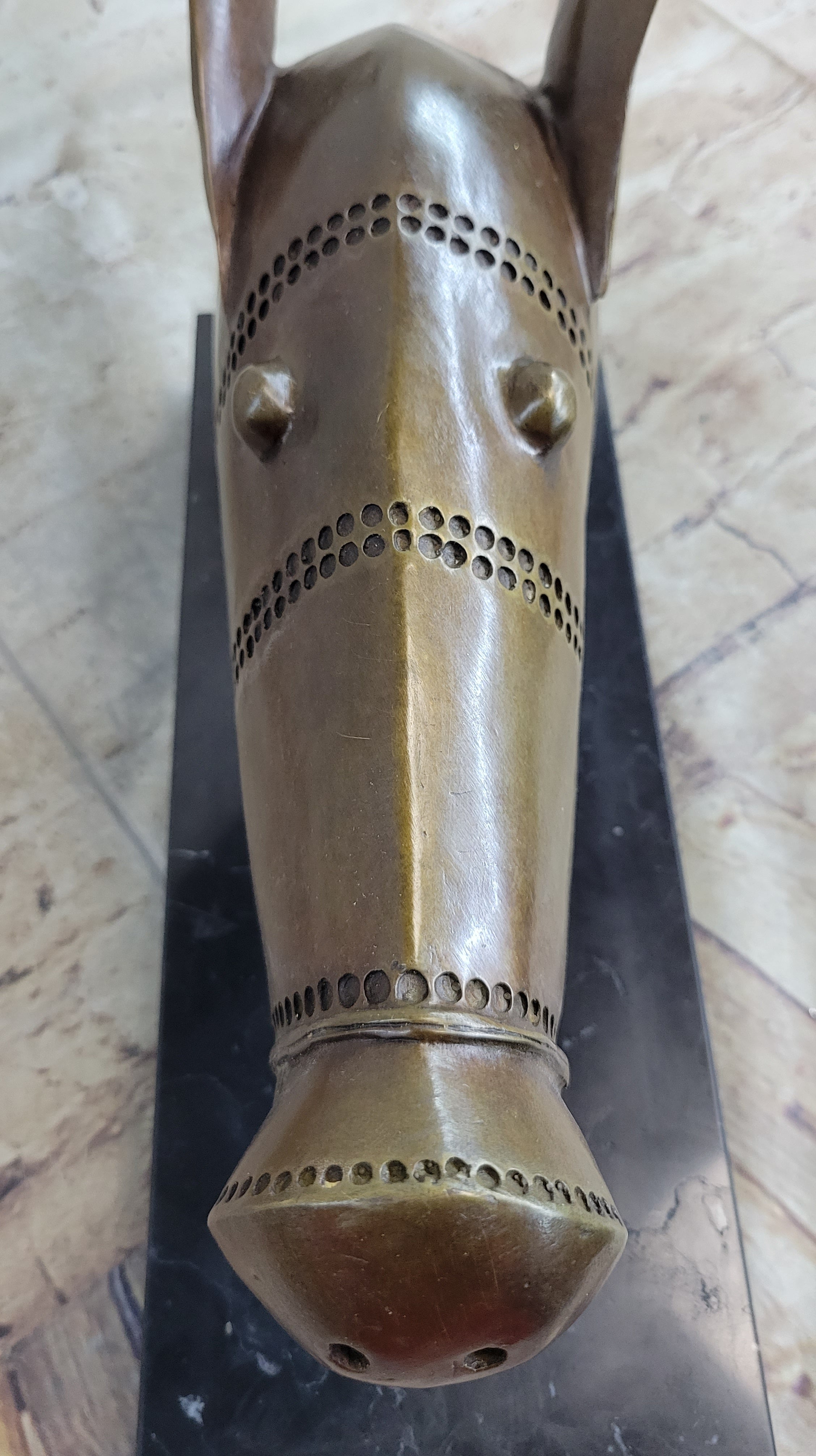 Pablo Picasso Donkey Bronze Sculpture on Marble Base 10" x 18"