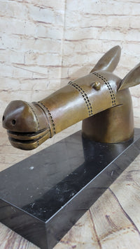 Pablo Picasso Donkey Bronze Sculpture on Marble Base 10" x 18"
