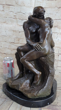 THE KISS by Auguste Rodin Bronze Sculpture 16" x 11"
