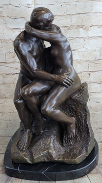 THE KISS by Auguste Rodin Bronze Sculpture 16" x 11"
