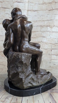 THE KISS by Auguste Rodin Bronze Sculpture 16" x 11"