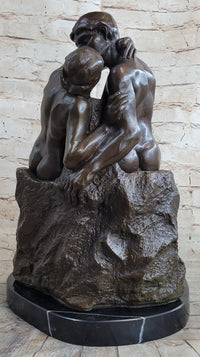 THE KISS by Auguste Rodin Bronze Sculpture 16" x 11"