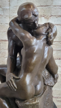 THE KISS by Auguste Rodin Bronze Sculpture 16" x 11"