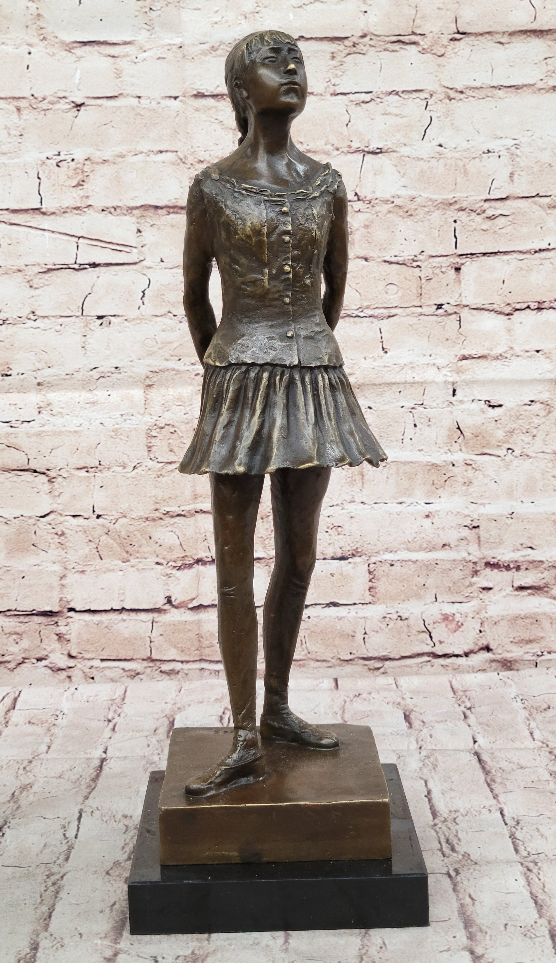 The Little Fourteen Year Old Dancer by Edgar Degas Bronze