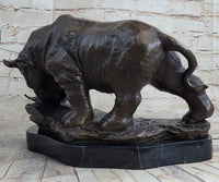 Signed Original Milo Rhinoceros African White Rhino Bronze