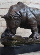 Signed Original Milo Rhinoceros African White Rhino Bronze