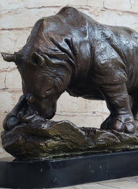 Signed Original Milo Rhinoceros African White Rhino Bronze